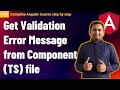 Get Validation error message angular reactive forms | reactive forms in angular | Angular Tutorial