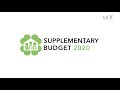 Supplementary Budget 2020: Round up Speech