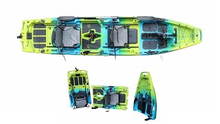 14ft Modular Kayak | Go Tandem or Solo | Propeller Drive Pedal Fishing Kayak,530lbs Capacity,3 Piece