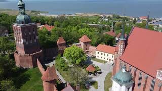 Frombork. Jak zmienia się Port - Maj 2023 Widok na całe Miasto