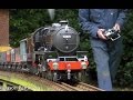 Radio Controlled 5 inch Gauge Ex-LMS Black 5 44873 Hauling Freight Train - RC Live Steam Locomotive