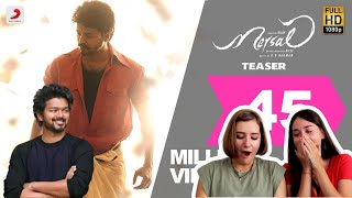 MERSAL - Tamil Teaser Reaction by foreigners Girls | Vijay | A R Rahman | Atlee