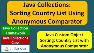 Java Collections: Sorting Country List Using Anonymous Comparator | Java Collection Framework