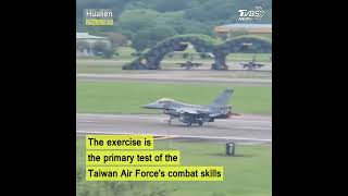 Taiwan Air Force kicks off annual 6-day military Tianlong Exercise #shorts