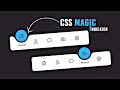 Magic Navigation Menu Indicator using HTML ,CSS & JavaScript Curve outside Effect.