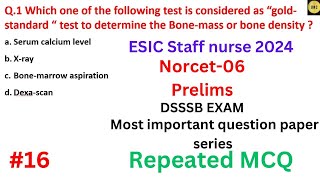 AIIMS (NORCET) Nursing Officer mains Question Paper | NORCET IMPORTANT QUESTION | NORCET 6 MAINS
