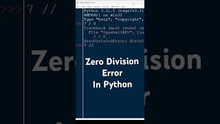 What is zero division error in Python? #coding #programmingclass #python #learnprogramming #code