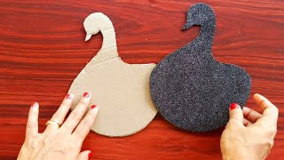 Glitter foam sheet craft ideas/ Sweet home/ How to make peacock wall decor/Wall decoration DIY