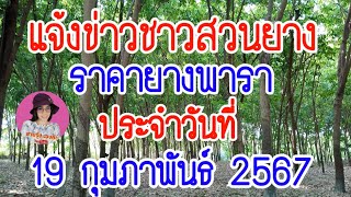 แจ้งข่าวชาวสวนยาง ราคายางพาราประจำวันที่ 19 กุมภาพันธ์ 2567