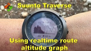 Suunto Traverse - Using realtime route altitude graph