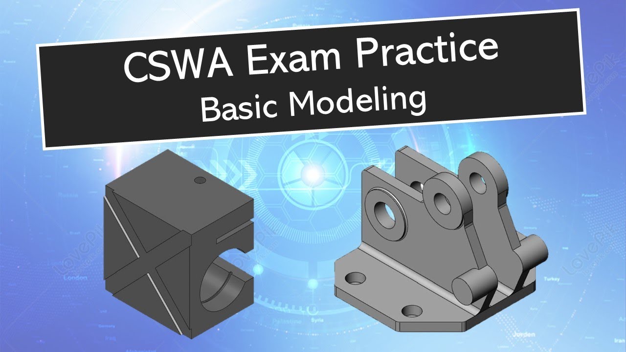 SOLIDWORKS CSWA Practice Set 1: Basic Modeling - YouTube