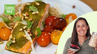 Anti-Inflammatory Pesto Salmon Recipe to Help Lower Cholesterol | Prep School | EatingWell