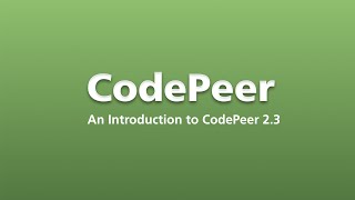 An Introduction to CodePeer 2.3