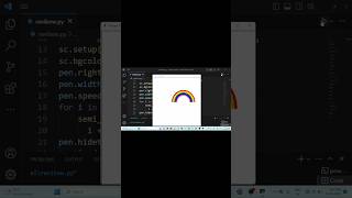 Draw rainbow in python|rainbow | python programming|#rainbow #python3 #shorts #viral #short