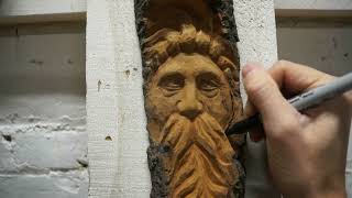 Lesson 4 - Carving Hair - How to Carve a Wood Spirit | Wood Carving Tutorial for Beginners