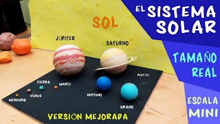 🌎🪐🌞Cómo hacer el Sistema Solar con plastilina a escala MINI🌎🪐🌞