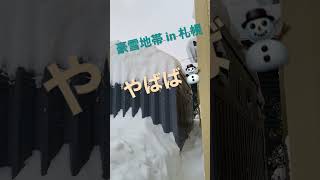 ⛄️豪雪・大雪・札幌⛄️屋根から雪が落ちてきた⁉︎❄️