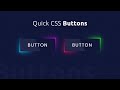 Creative CSS Button Hover Effects | Glowing Gradient Border Effects using Html & CSS