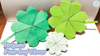 👐DIY👐 教師節手作卡片｜四葉幸運草卡片摺紙 詳細教學 How to make Origami/Paper Four-leaf Clover |  Handmade Card idea