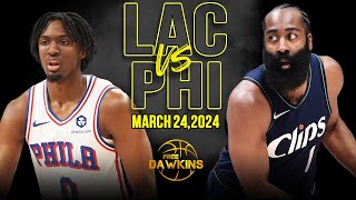 Los Angeles Clippers vs Philadelphia 76ers  Game Highlights | March 24, 2024 | F