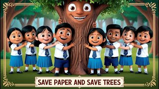 save paper save trees #trending #animation #cartoon #youtube #moralstories #motivational #kids