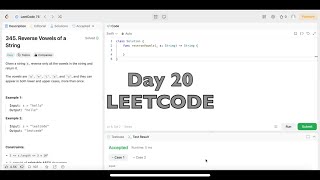 Day 20: LeetCode Problem 345. Reverse Vowels of a String - Swift