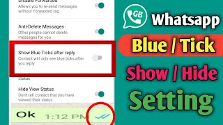 GB Whatsapp Blue Tick Settings | GB WhatsApp Blue tick Hide kaise kare