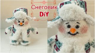 СНЕГОВИК из носка своими руками. DIY SNOWMAN made from a sock.