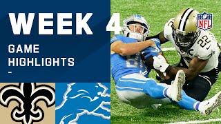 Saints vs. Lions Week 4 Highlights | NFL 2020