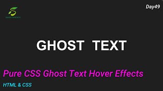 Pure CSS Ghost Text Hover Effects