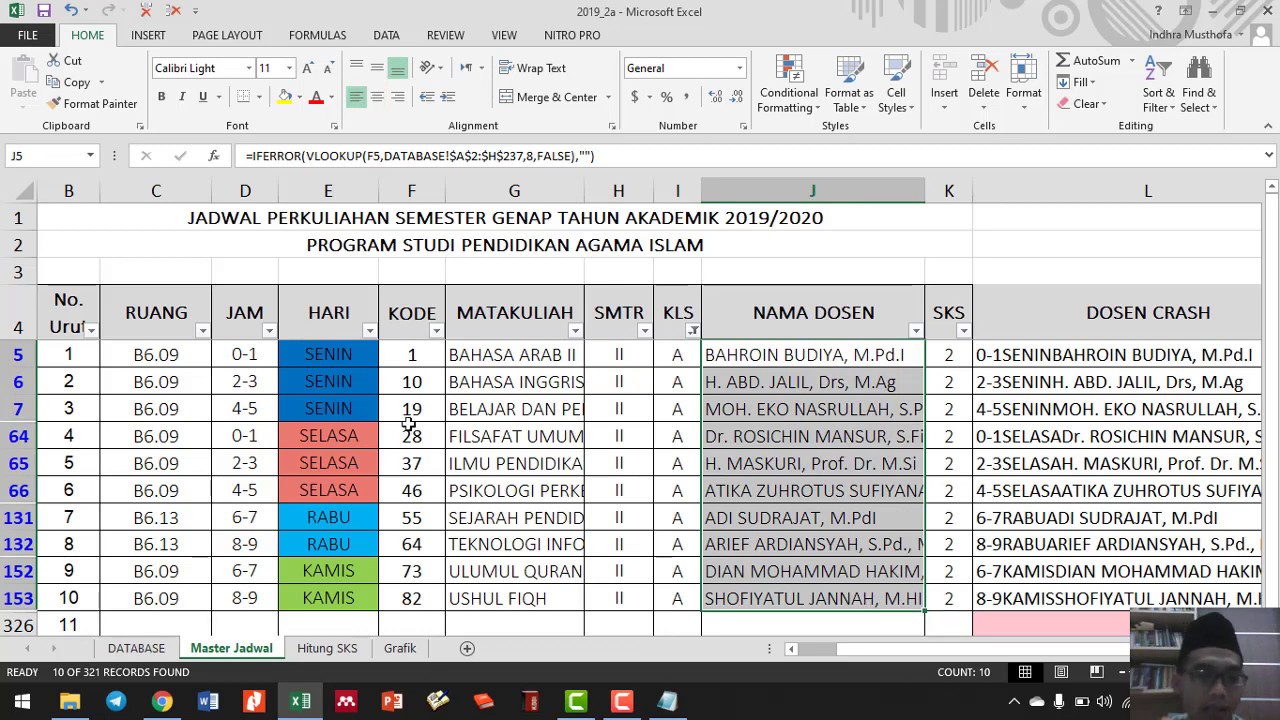 Cara Input Jadwal Di Excel Dengan Kode - YouTube