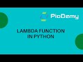 Lambda Function In Python