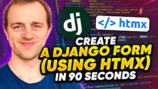 Create a Django form (using HTMX) in 90 seconds 🐎