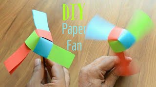 How to make a Simple Rotating Paper Fan | DIY Paper Fan | Easy Rotating Paper Fa