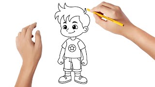 Como desenhar um menino