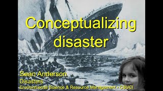 Disaster Conceptualizations