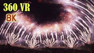 [ 8K 360 VR ] ヴァーチャルツアー VR花火大会 Firewors festival surrounded by 360 degrees