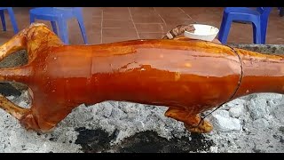 dog grilled whole - Crispy Roast BBQ Whole Calf - Vietnam street food | Vietnamese cuisine