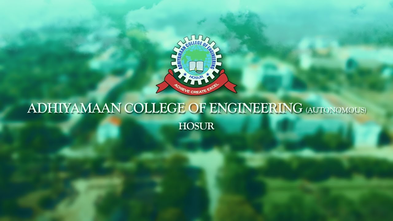 Adhiyamaan College Of Engineering (Autonomous) - YouTube