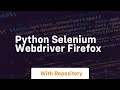 python selenium webdriver firefox