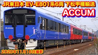 【JR貨物 EF210-157号機+JR東日本EV-E801系6B 甲種輸送 8862レ 2020.11.16】