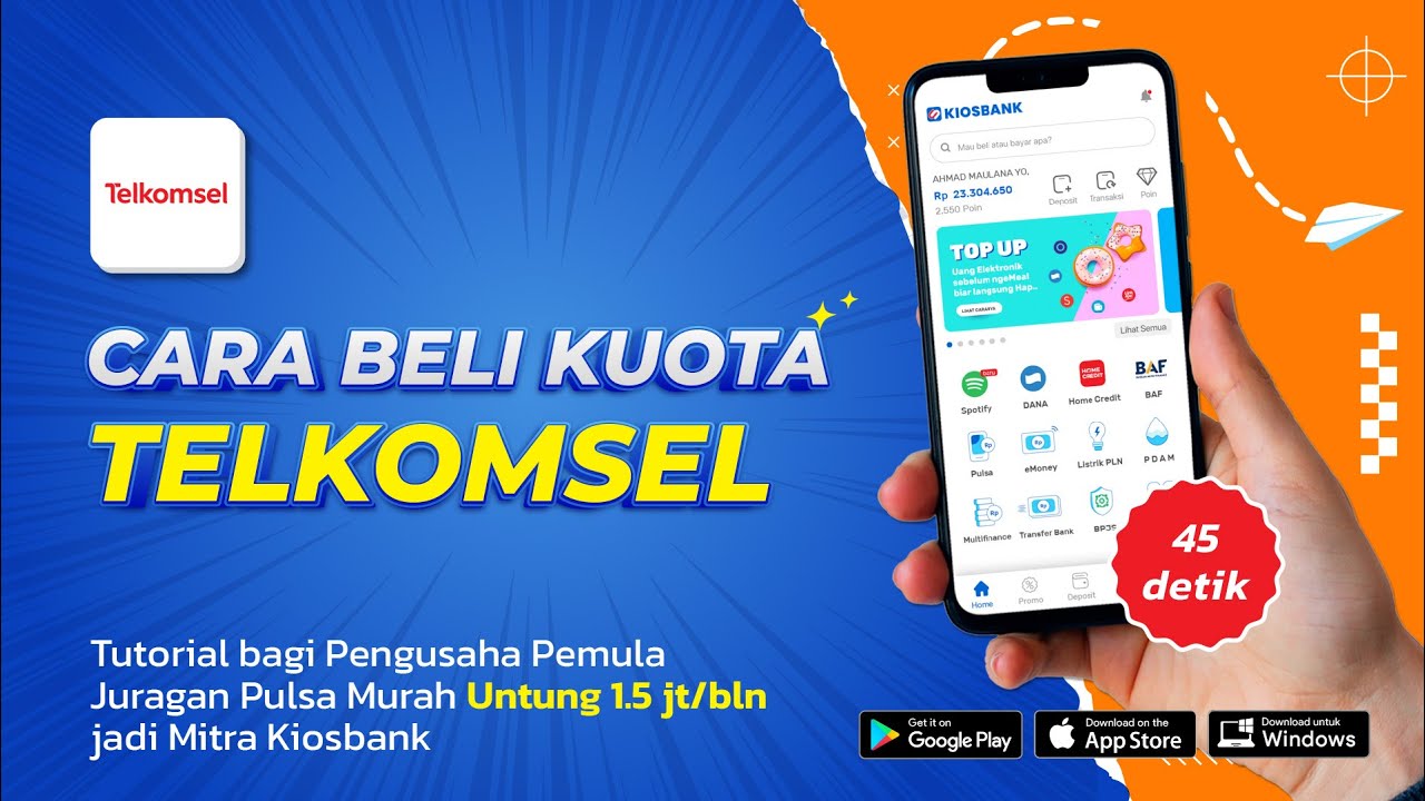 Cara Beli Paket Internet Telkomsel TSEL Flash Data Murah - YouTube