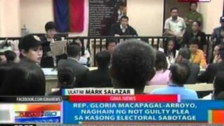 NTG: Rep. Gloria Macapagal-Arroyo, naghain ng Not Guilty Plea (Part 2) (022312)