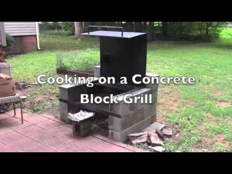 Cinder Block Grill Cooking