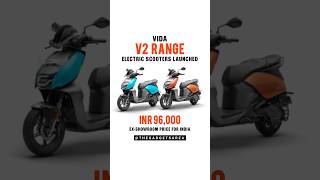 Vida V2 Range Electric Scooters Launched in India 🇮🇳 #vidav2 #vidascooters #vidaelectric