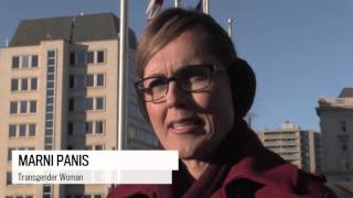 Transgender flag raising at the Alberta legislature