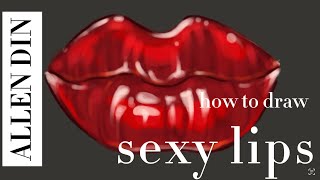 How I DRAW SEXY LIPS, Drawing process