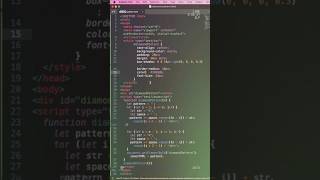 Diamond💎 Pattern JavaScript | How to make pattern in JavaScript HTML CSS