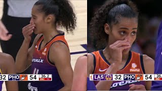 Bloody Nose For Skylar Diggins-Smith After Being WHACKED. Grabs Hand Sanitizer & Gets Back In Game