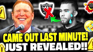 ☠️💔NOBODY EXPECTED THIS!RAIDERS READY TO RELEASE, LEFT BY Ziegler!LAS VEGAS RAIDERS NFL SEASON